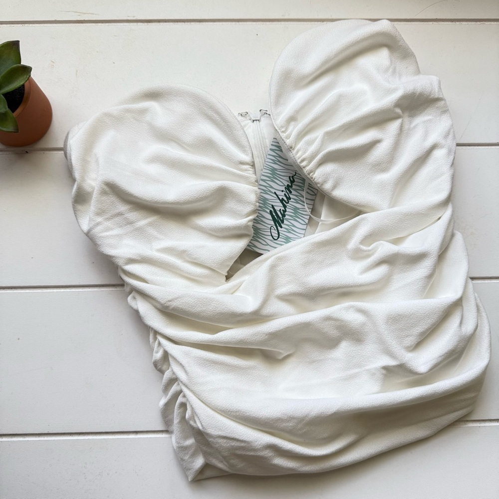 White Strapless Top
